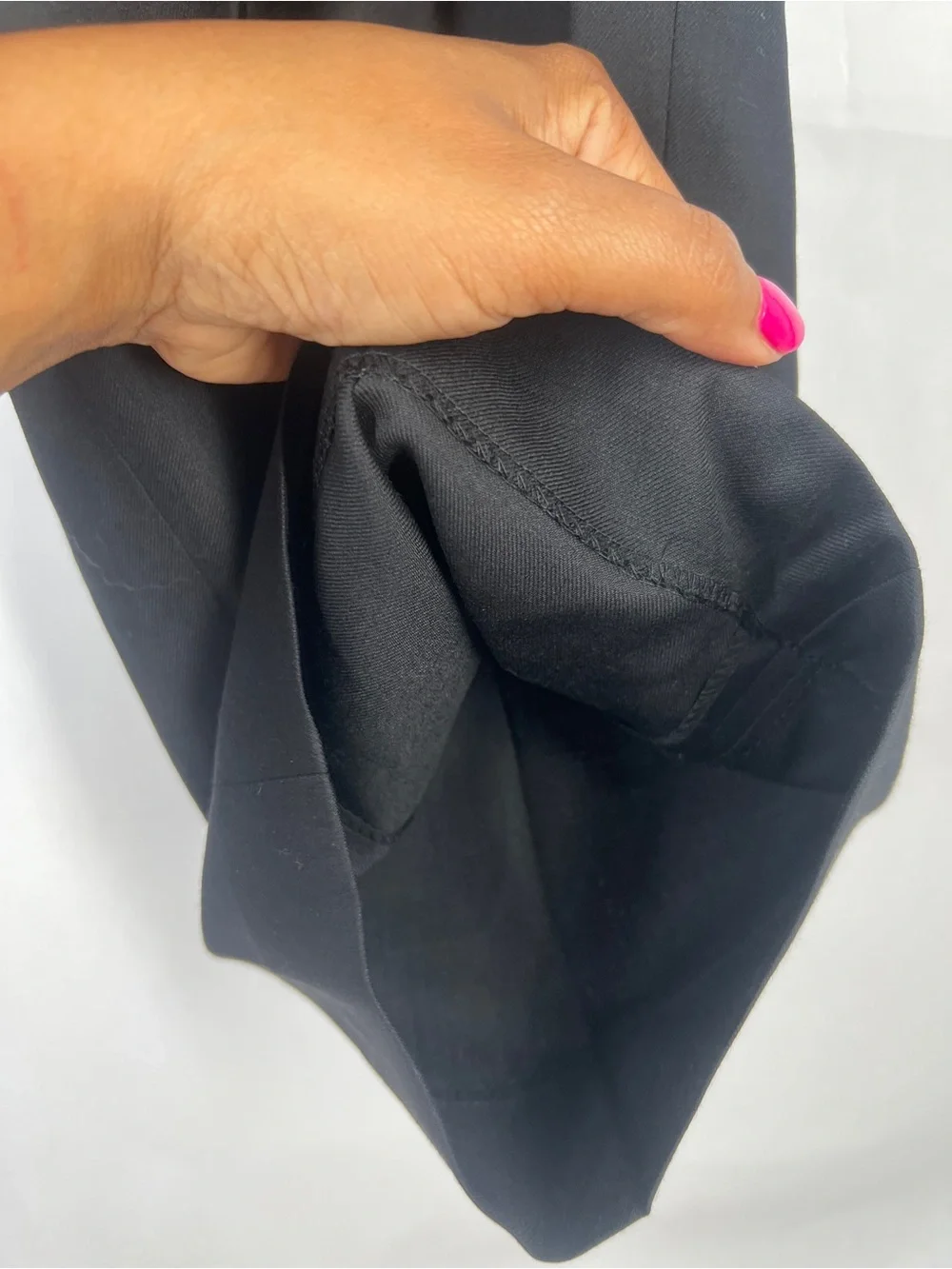 Indochino Yaletown 60 Black 100% Wool Dress Pants 42 Waist 27 Inseam NWT